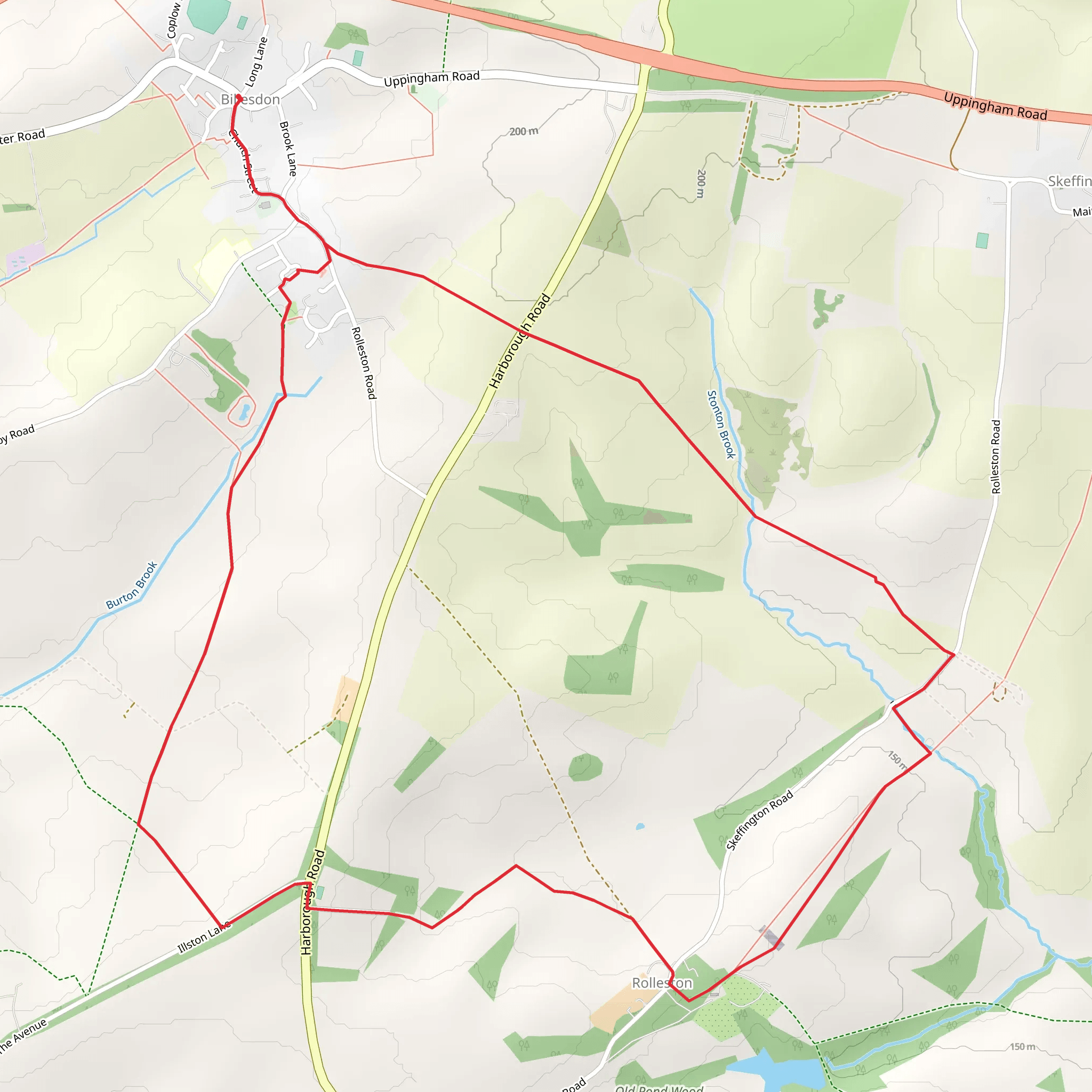 Rolleston from Billesdon mobile static map