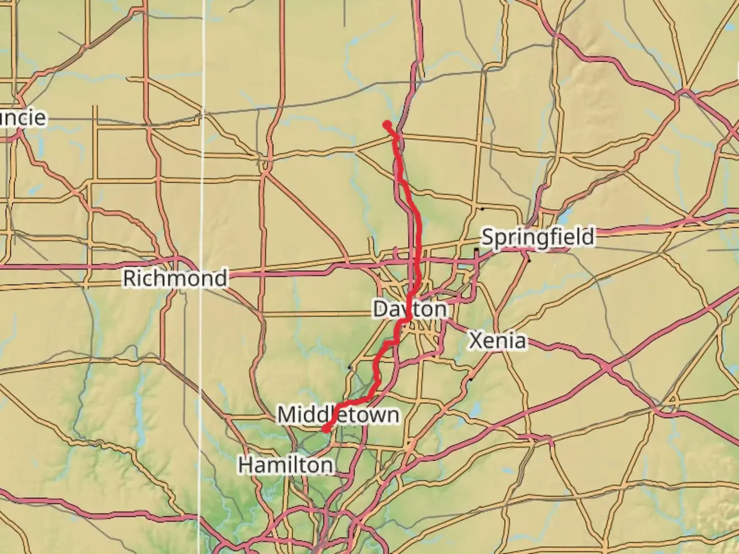 An image depicting the trail Great Miami River via River's Edge Trail and its surrounding area.