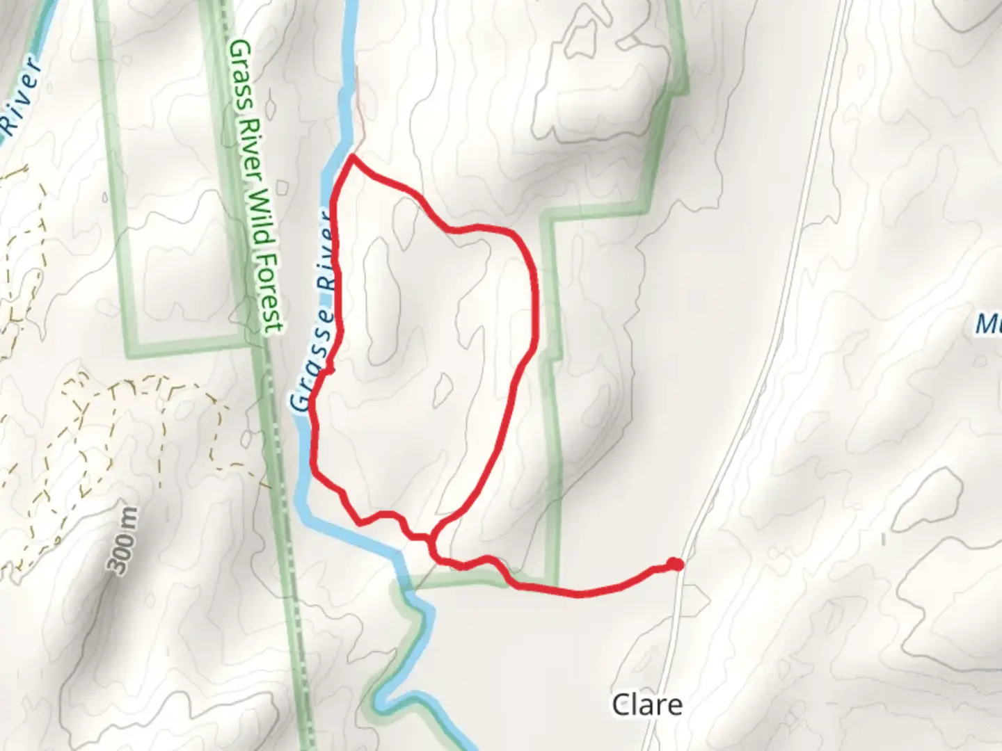 An image depicting the trail Grasse River Loop and its surrounding area.