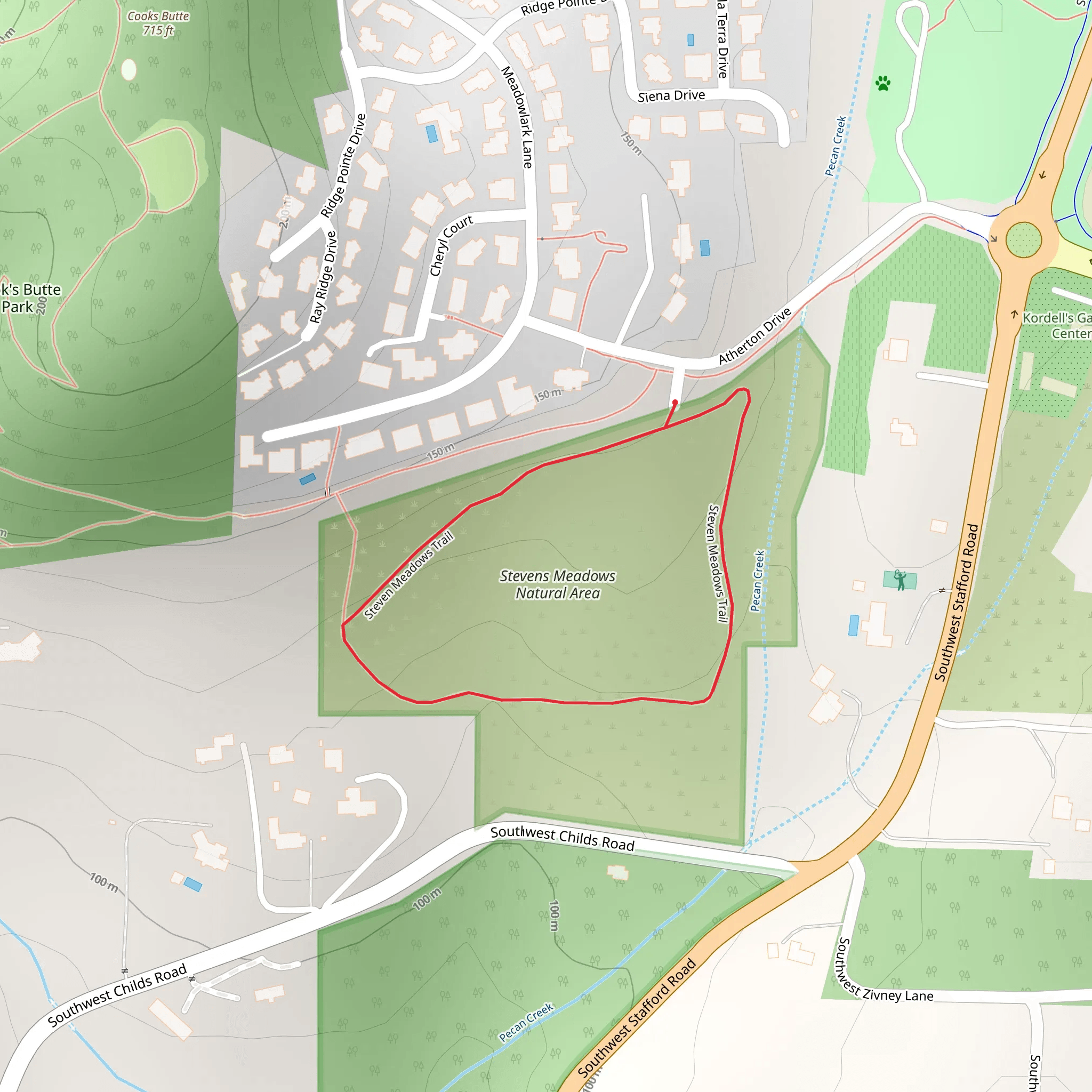 Stevens Meadows Natural Area Loop mobile static map