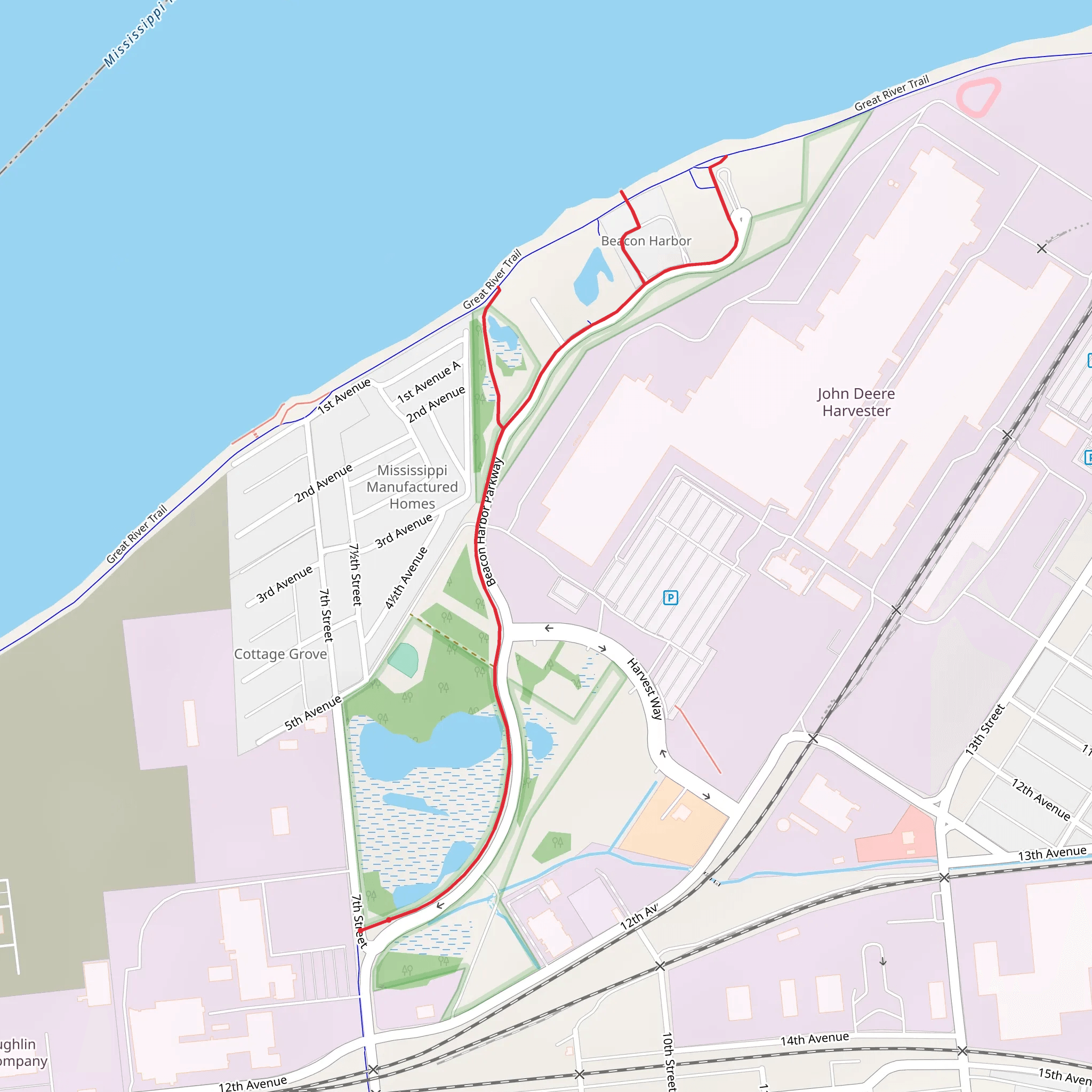 Beacon Harbor Parkway Trail mobile static map