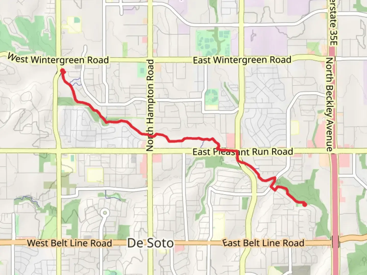 An image depicting the trail Ten Mile and Rou Orr Trail and its surrounding area.