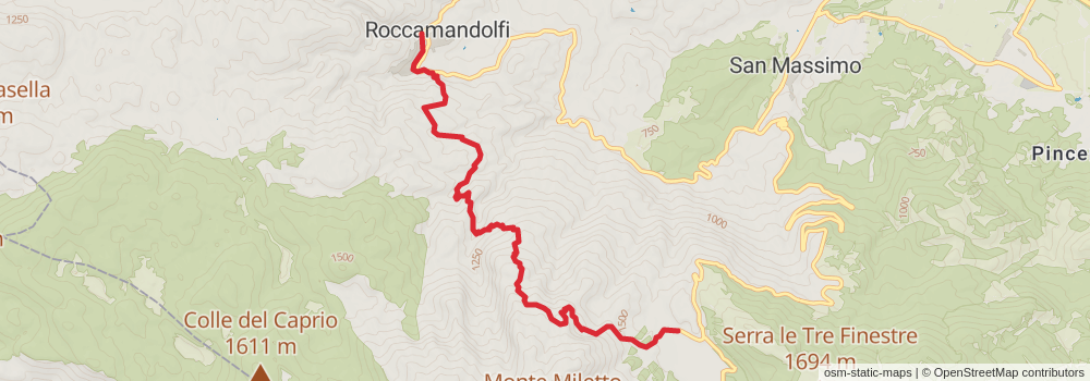 Sentiero Italia - Apennines Section stage 74 Map