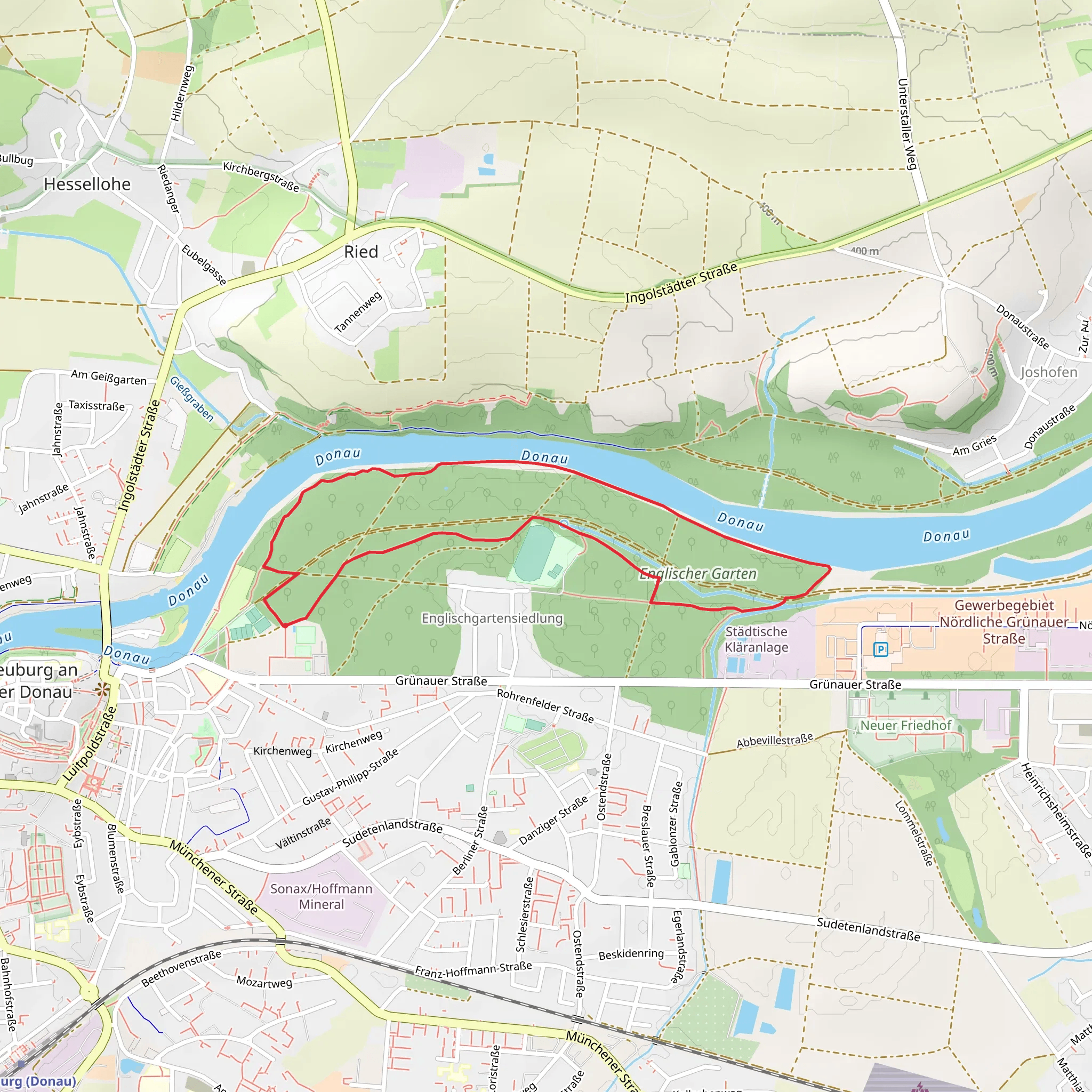 Englischer Garten Loop mobile static map
