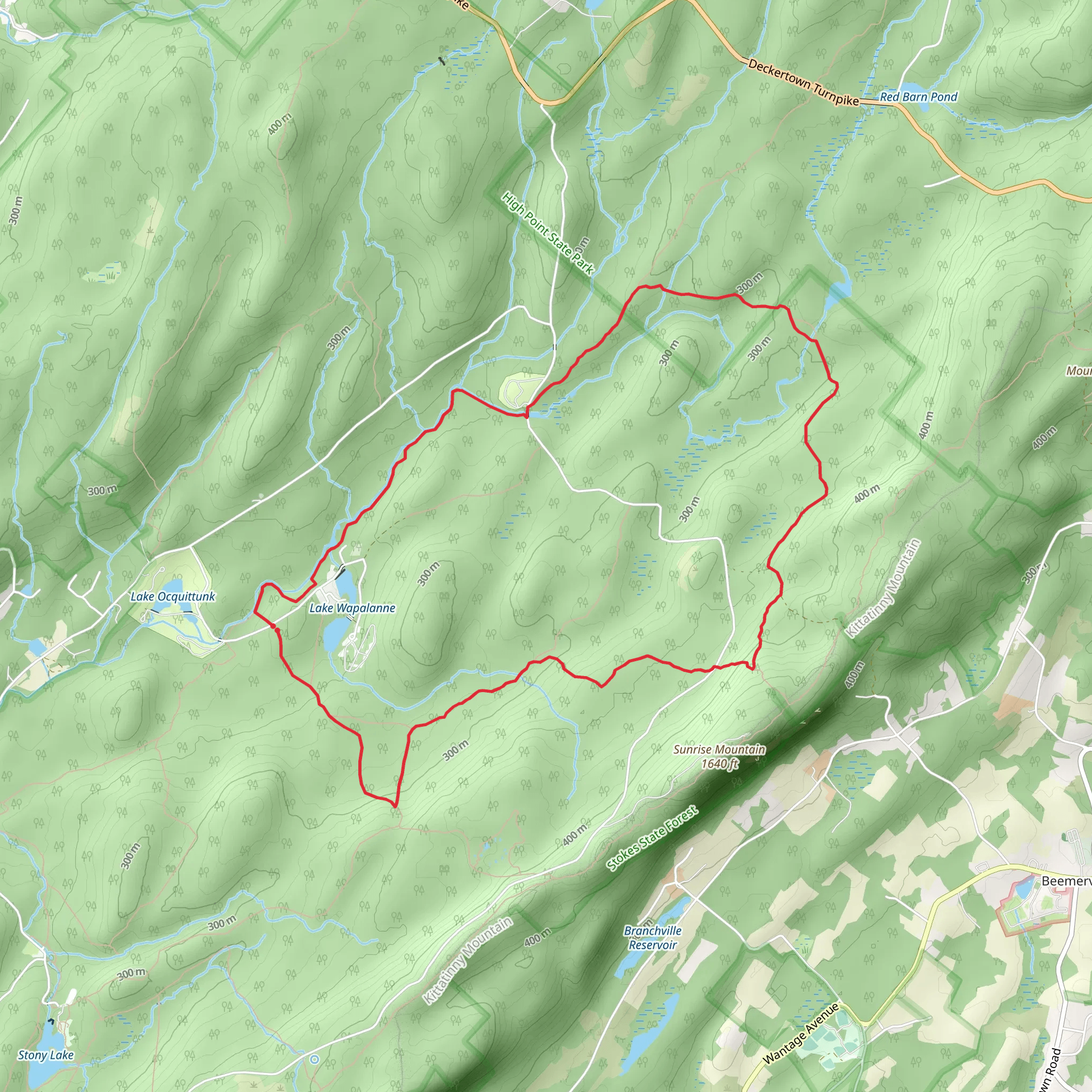 Blue Mountain Loop Trail mobile static map