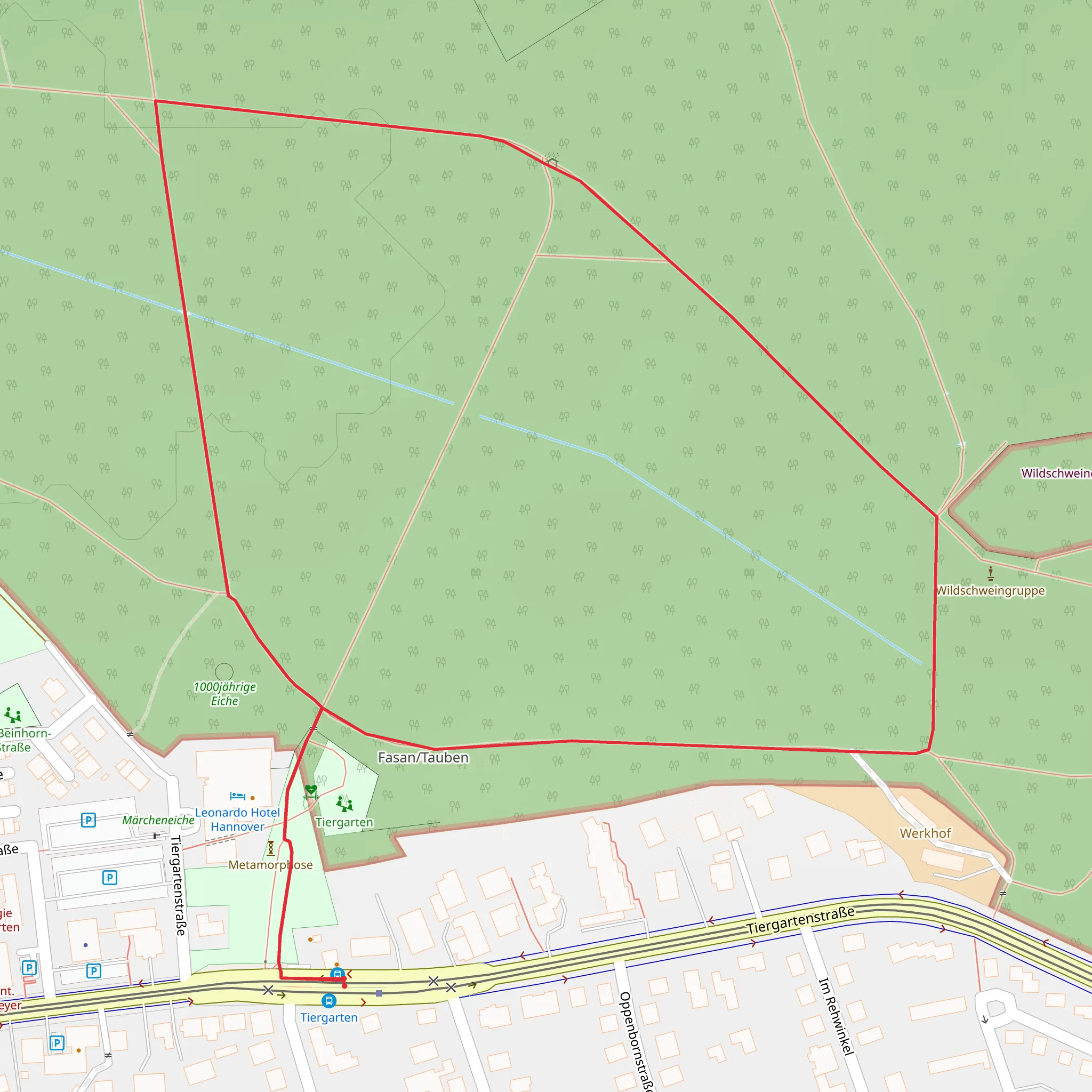 Tiergarten Loop mobile static map