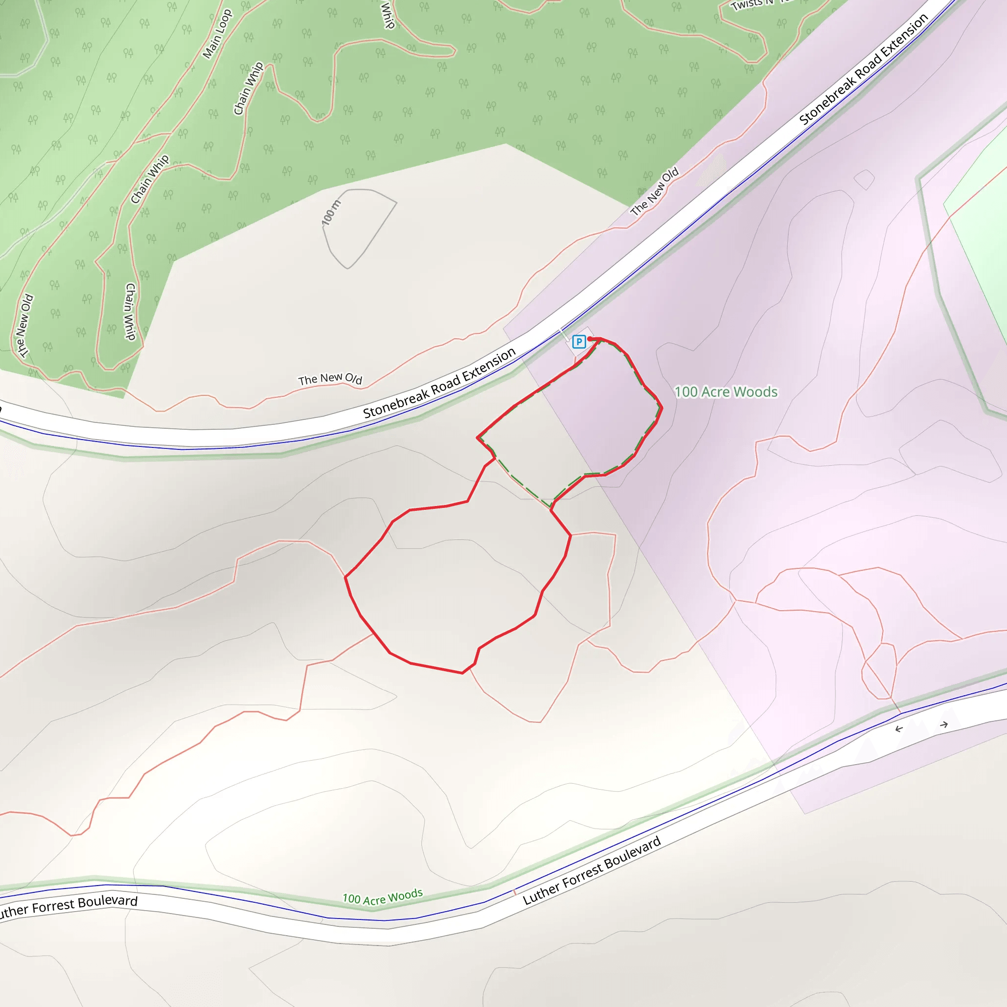 Hundred Acre Woods Loop mobile static map