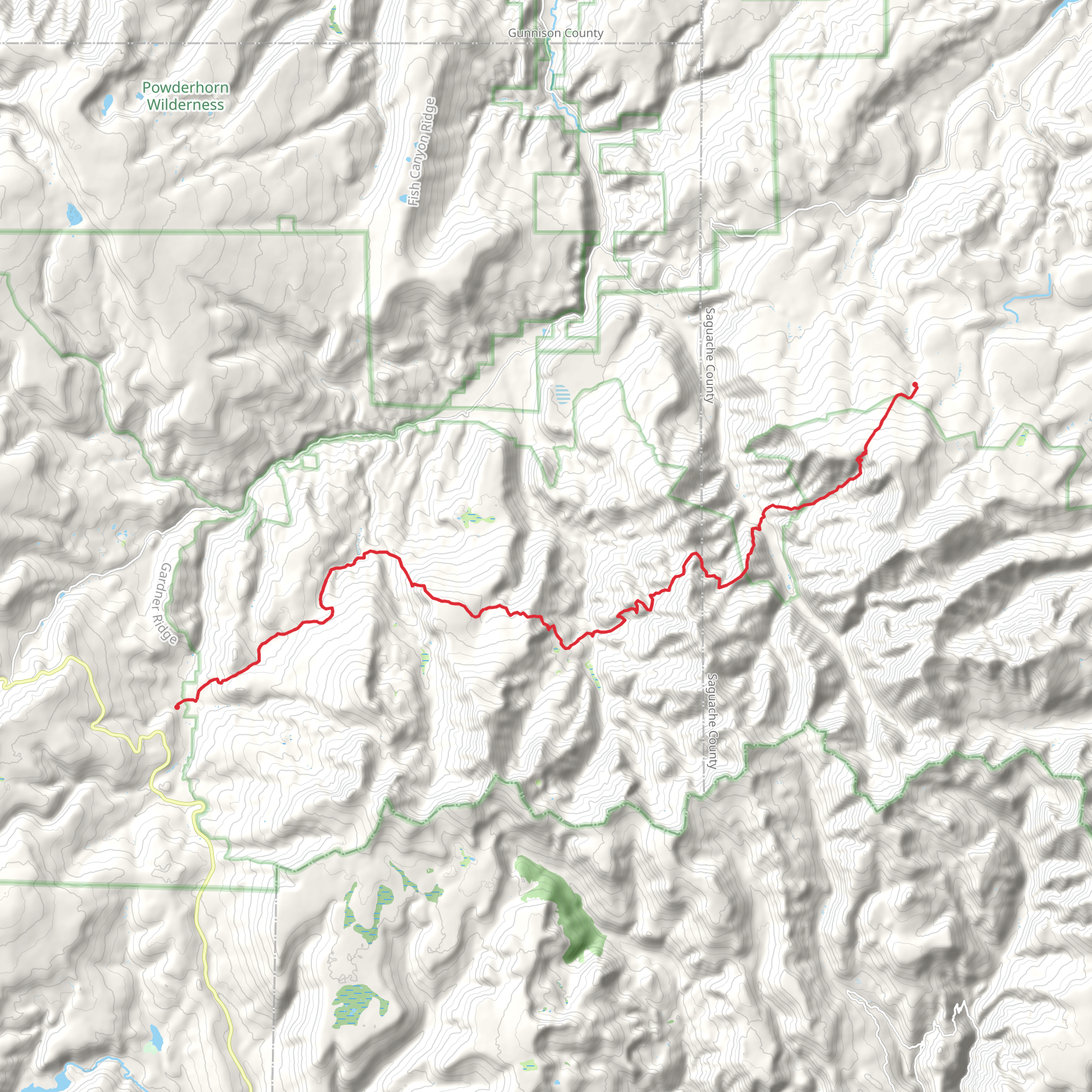 Cebolla Trail mobile static map
