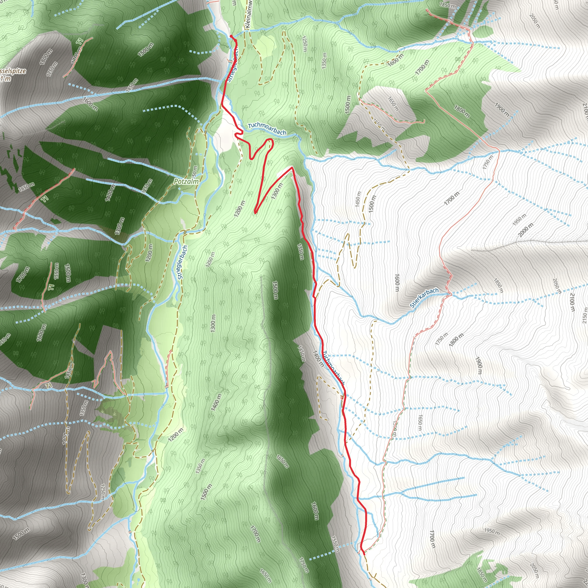 Tuchmoar Alm - Hut Village Hike mobile static map