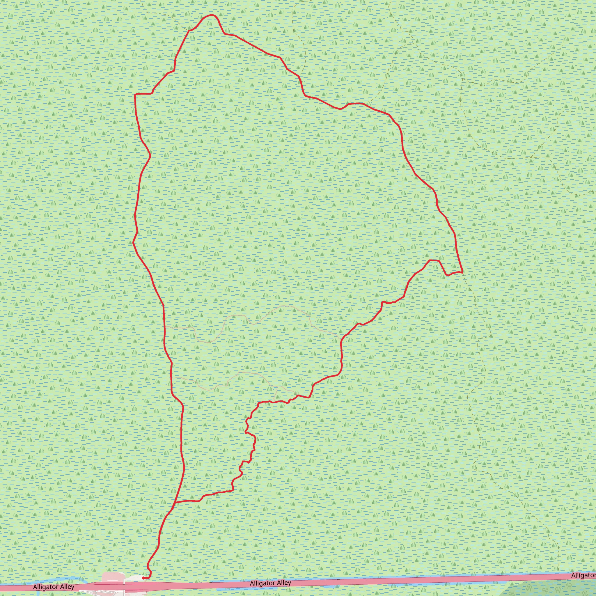 Blue and Florida Loop Trail mobile static map