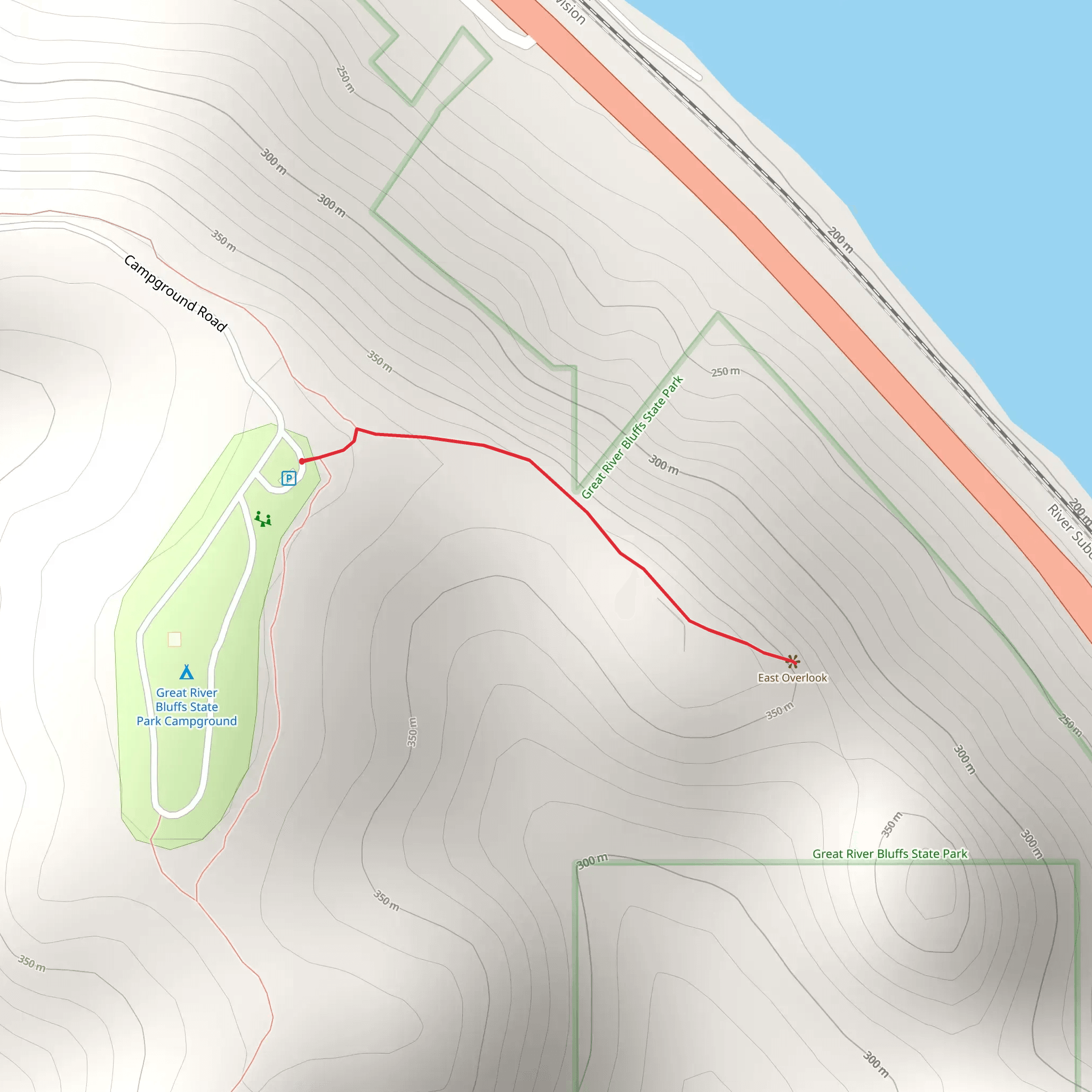 Campground Road mobile static map