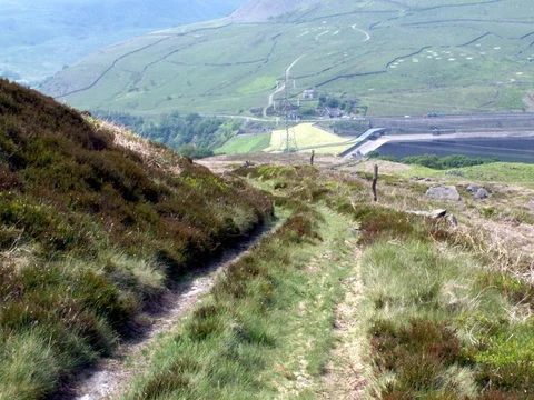 An image depicting the trail Torside Reservoir to Bleaklow Head Loop and its surrounding area.