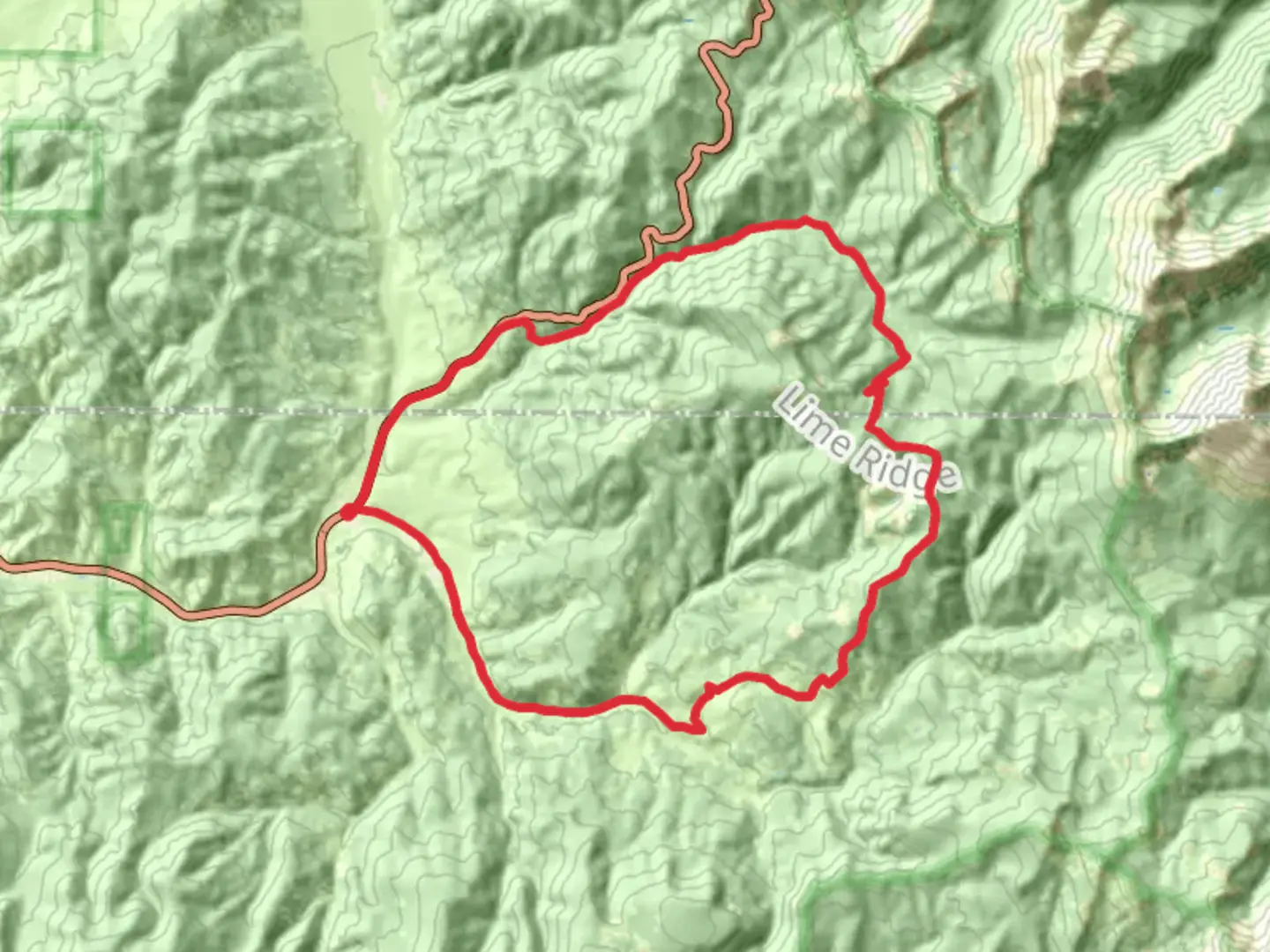 An image depicting the trail Agate Creek, Lime Creek and Marshall Pass Road Loop and its surrounding area.