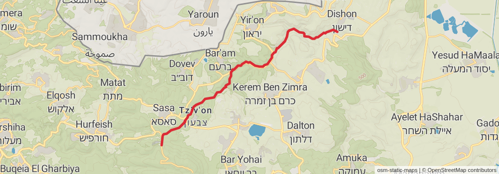 Israel National Trail stage 4 Map