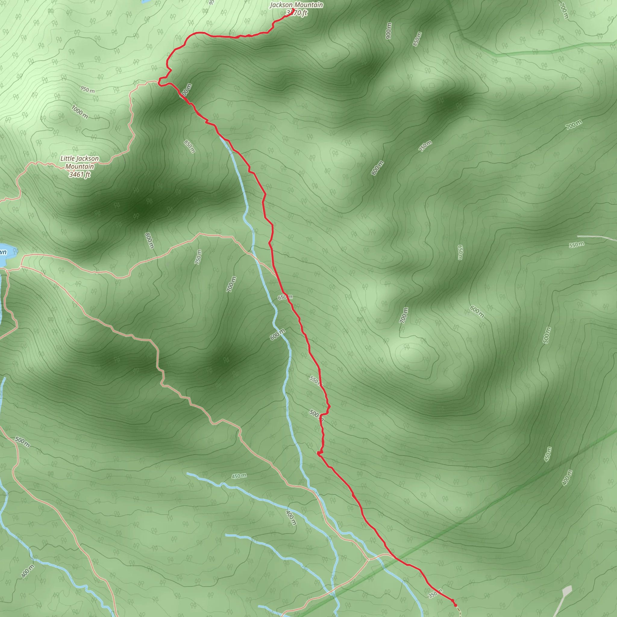 Jackson Mountain and Little Jackson Mountain mobile static map
