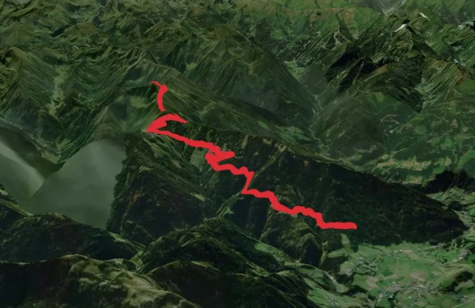 An image depicting the trail Mölbegg Way from Aigen and its surrounding area.