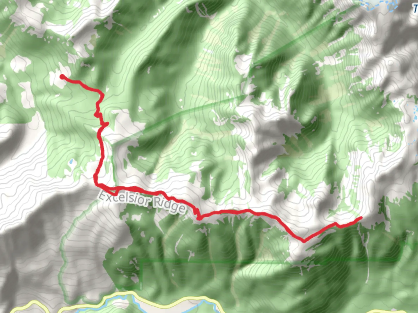 An image depicting the trail Welcome Pass and Excelsior Peak via Damfino Lakes Trail and its surrounding area.