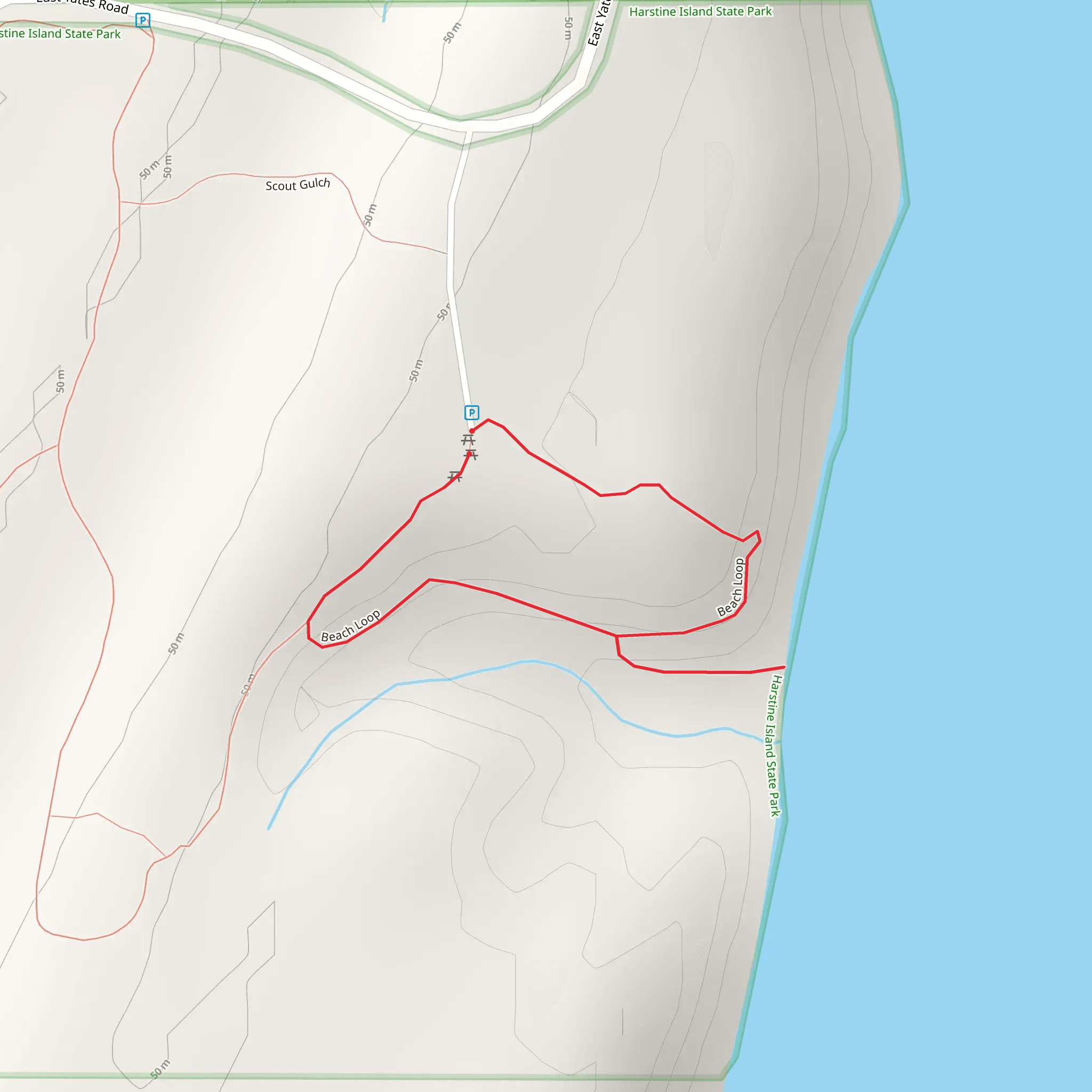 Beach Loop mobile static map