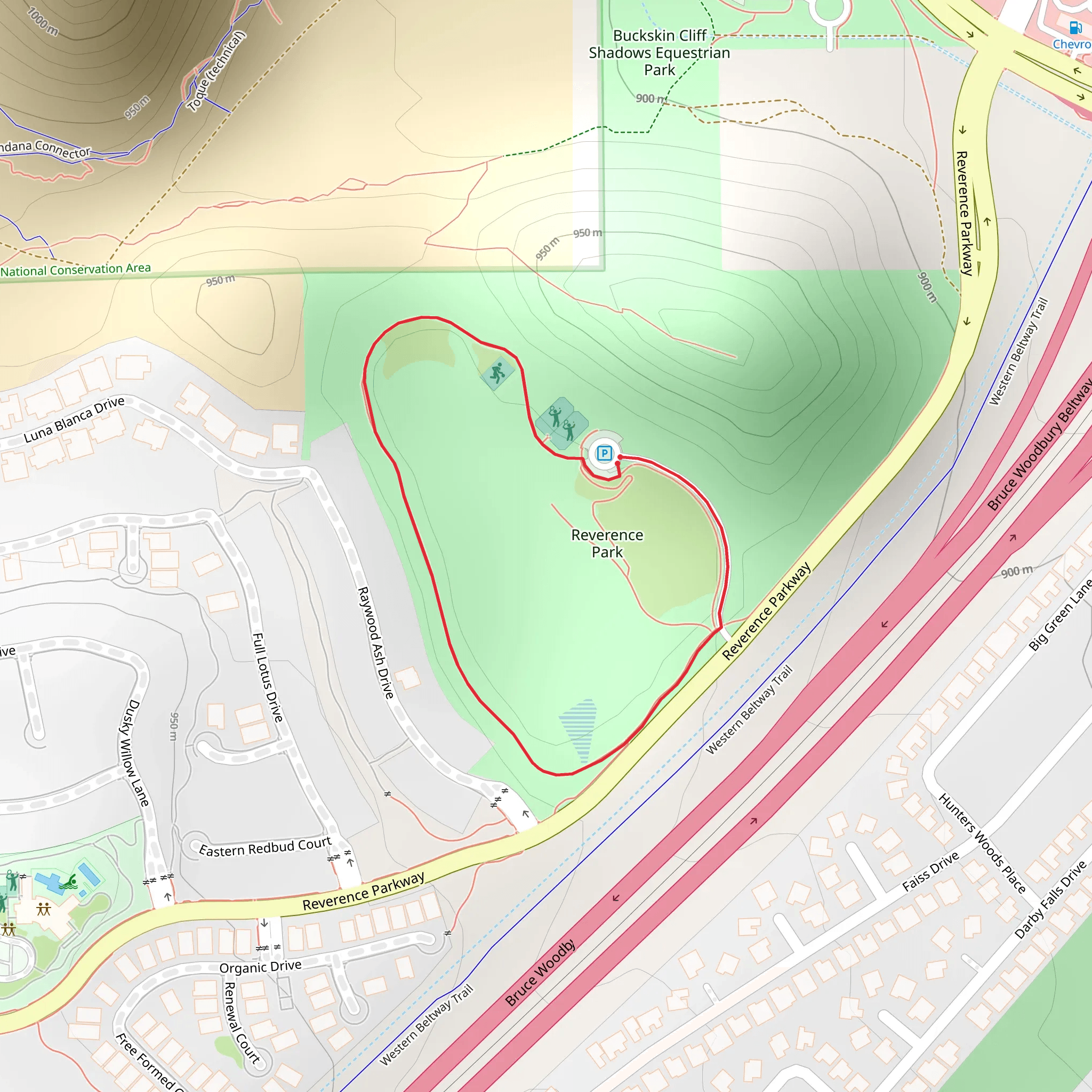 Reverence Parkway Loop mobile static map