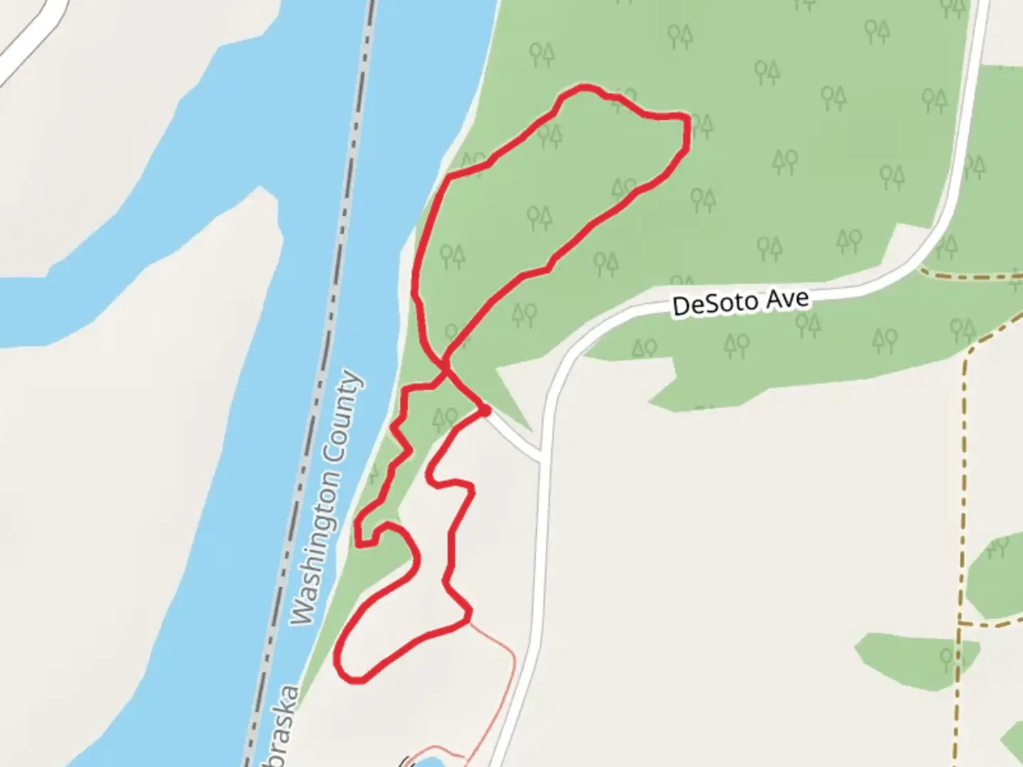 An image depicting the trail Cottonwood Nature and Grassland Nature Loop Trail and its surrounding area.