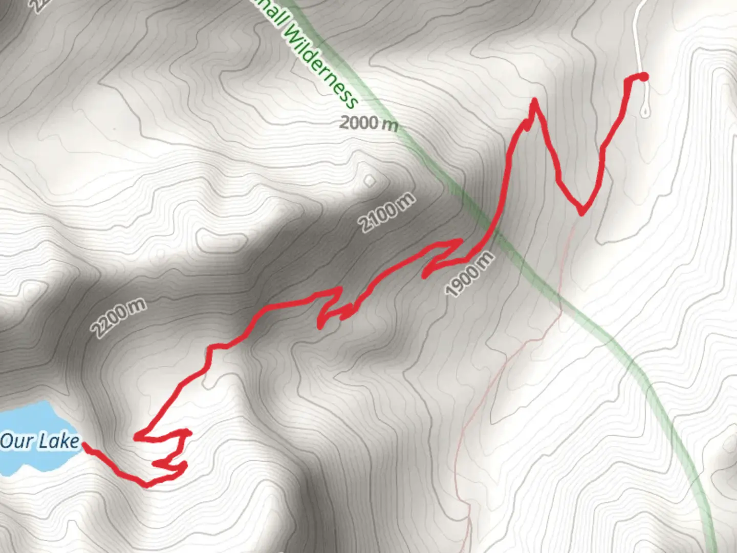 An image depicting the trail Our Lake Trail and its surrounding area.