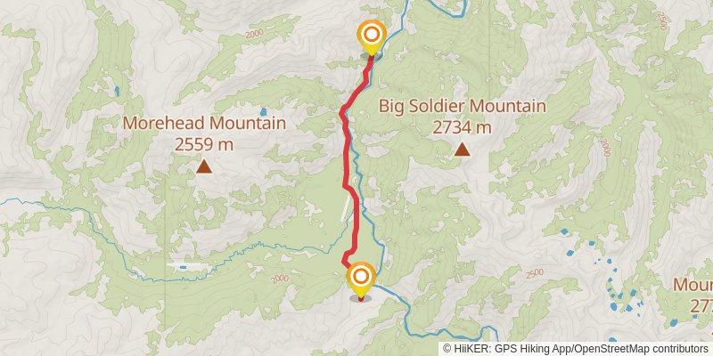 Idaho Centennial Trail stage 23 Map