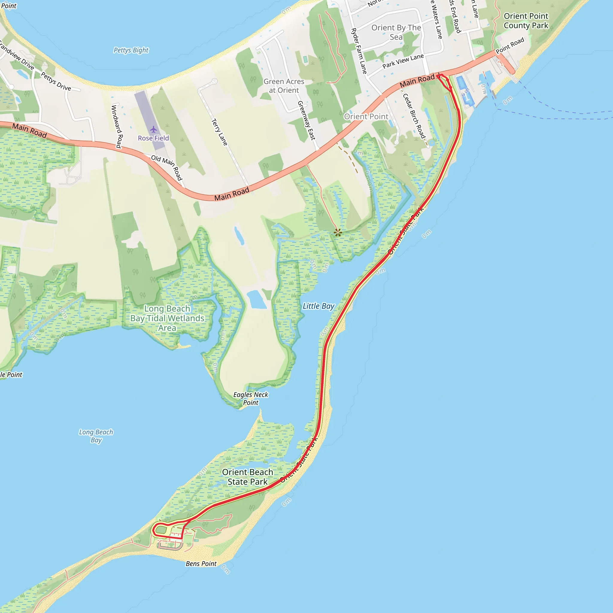 Orient Beach State Park mobile static map