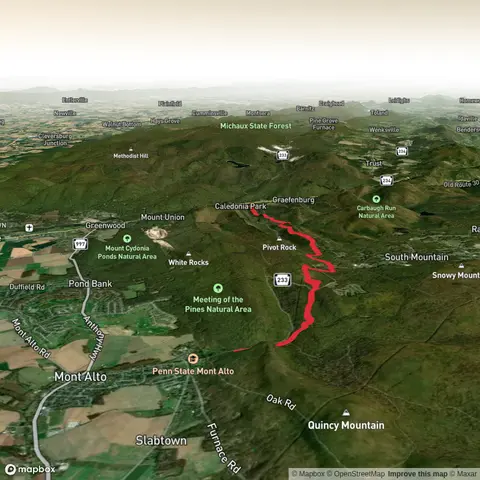 Mont Alto SP to Caledonia SP via Raccoon Run Trail