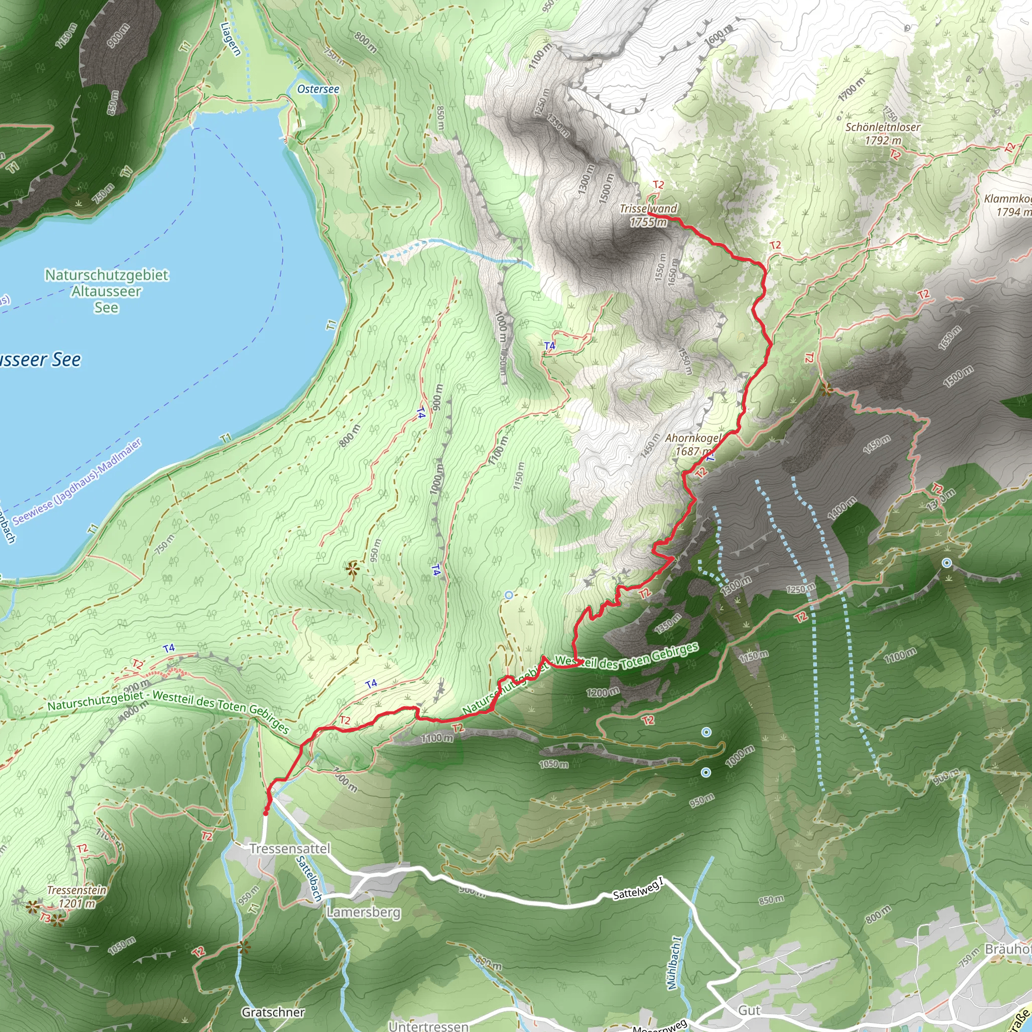 Trisselwand Mountain Trail mobile static map