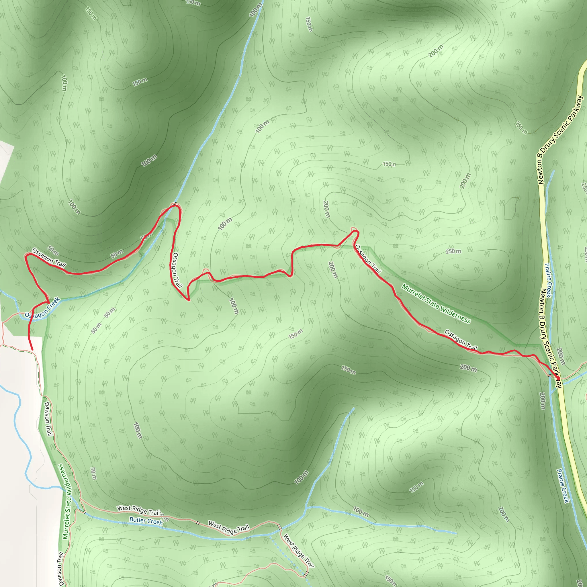 Ossagon Trail mobile static map