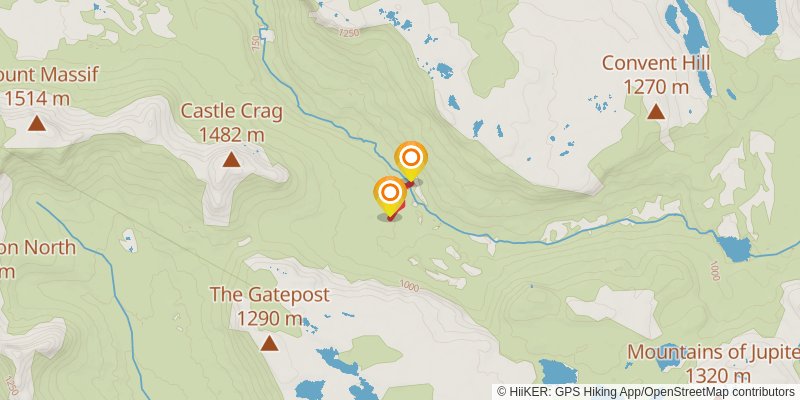 Overland Track spur 10 Map