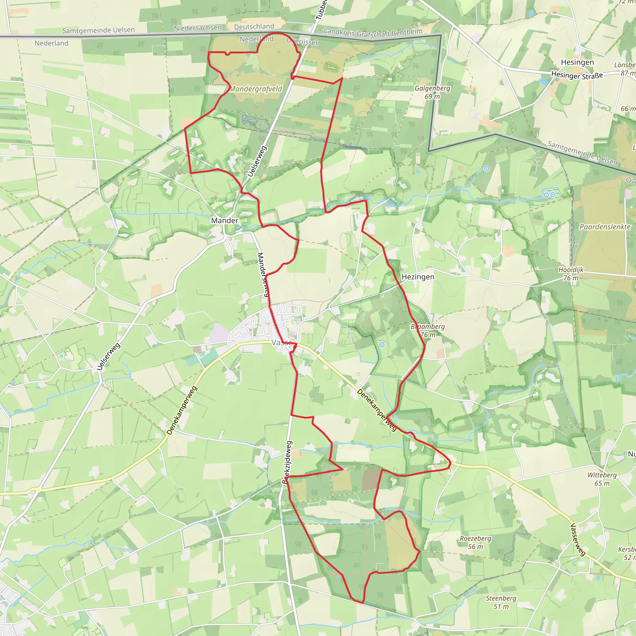 Vasserheide, Braamberg and Manderheide Loop mobile static map
