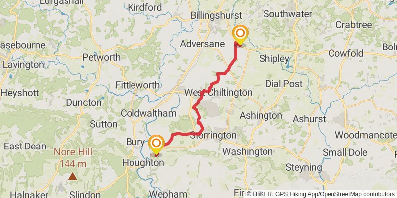 West Sussex Literary Trail stage 2 Map