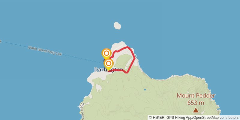 The Maria Island Walk alt 2 Map