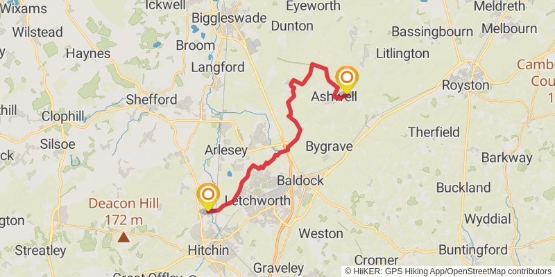 Hertfordshire Border from Chorleywood stage 6 Map