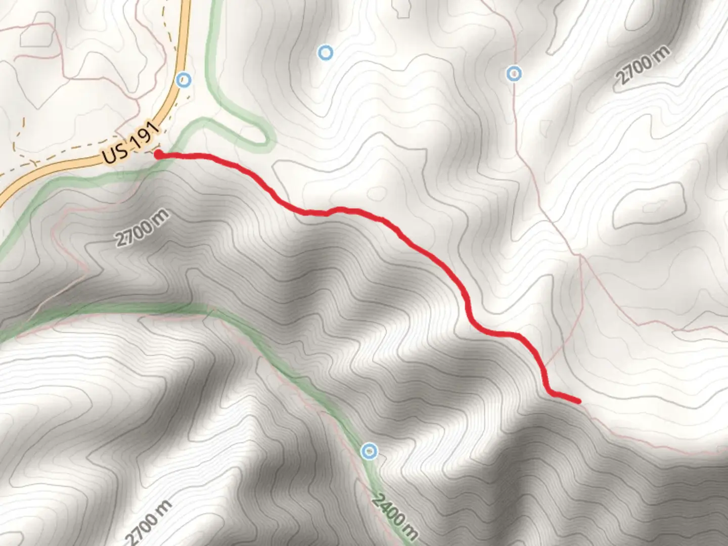 An image depicting the trail KP Rim Trail and its surrounding area.