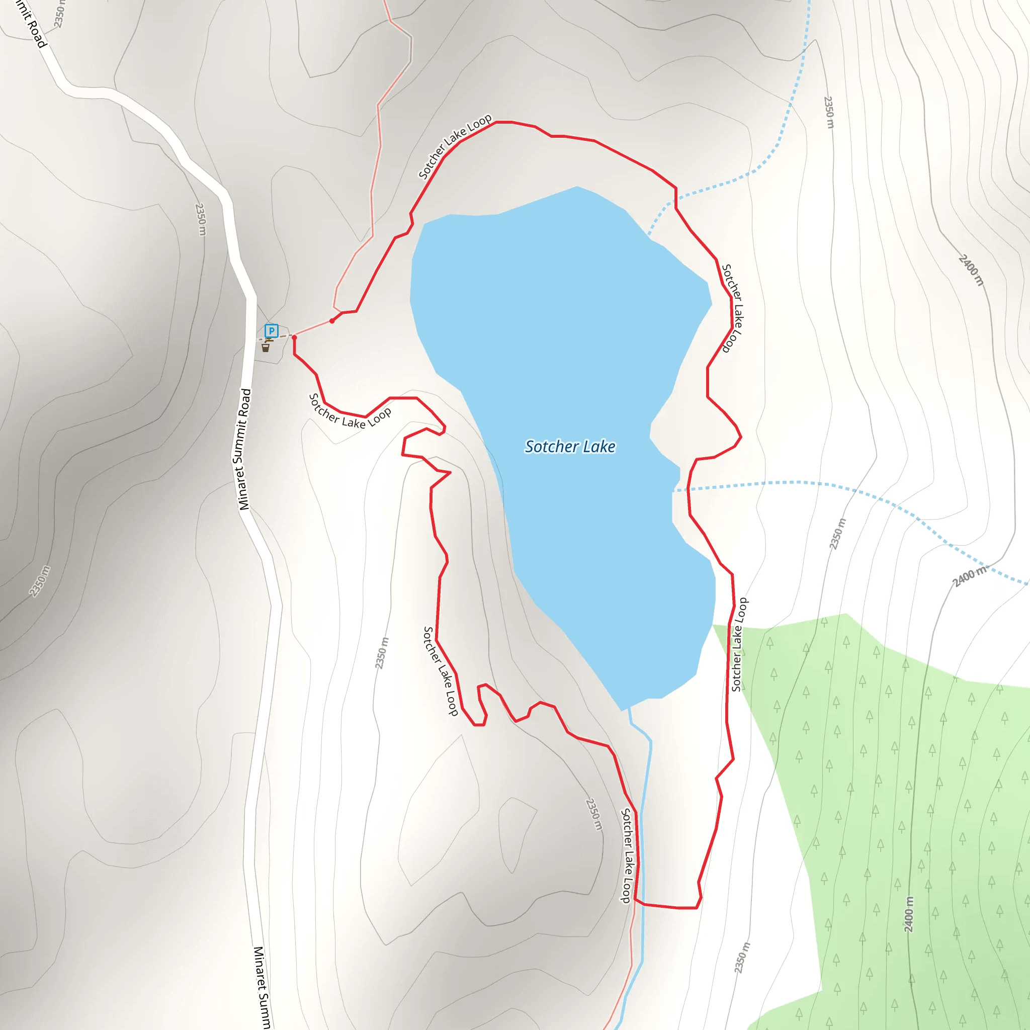 Sotcher Lake Loop Trail mobile static map