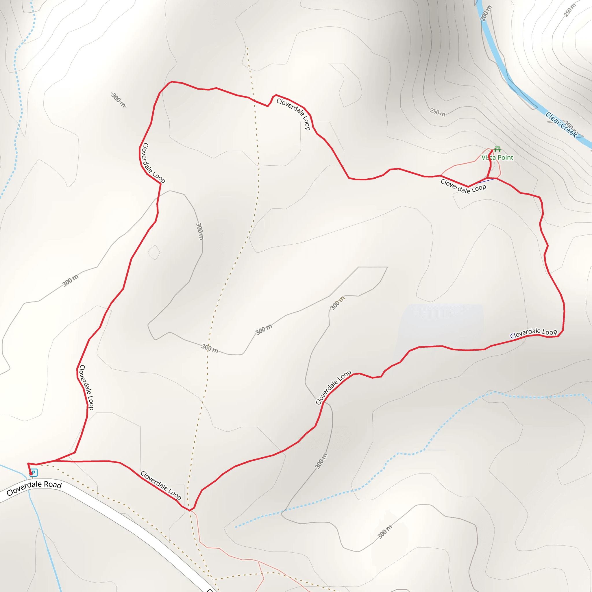 Cloverdale Loop mobile static map