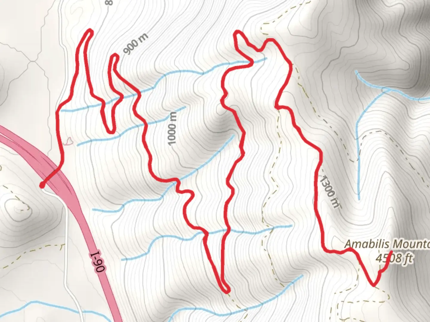 An image depicting the trail Amabilis Mountain Walk and its surrounding area.