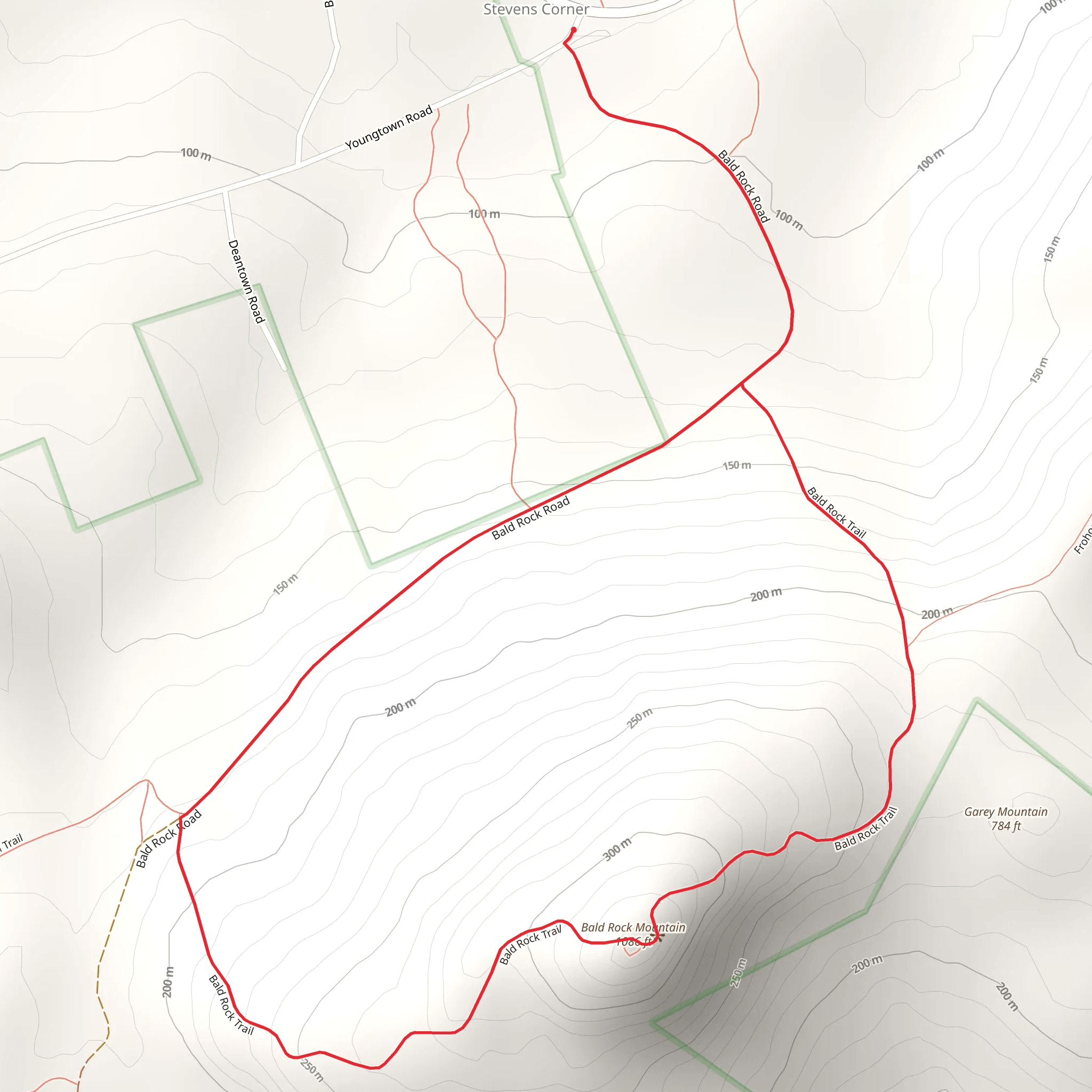 Bald Rock Mountain Loop mobile static map