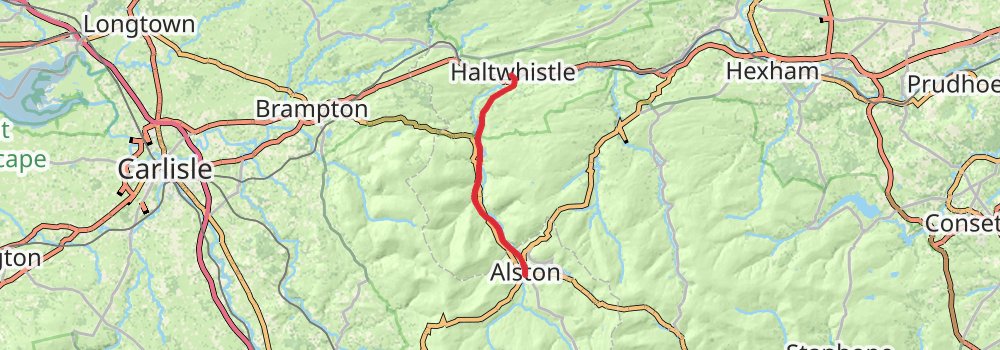 South Tyne Trail stage 2 Map