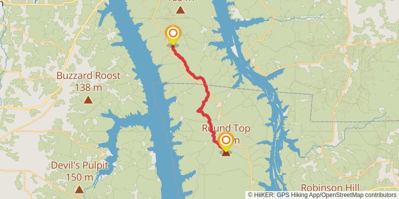 North South Trail - South Section stage 2 Map