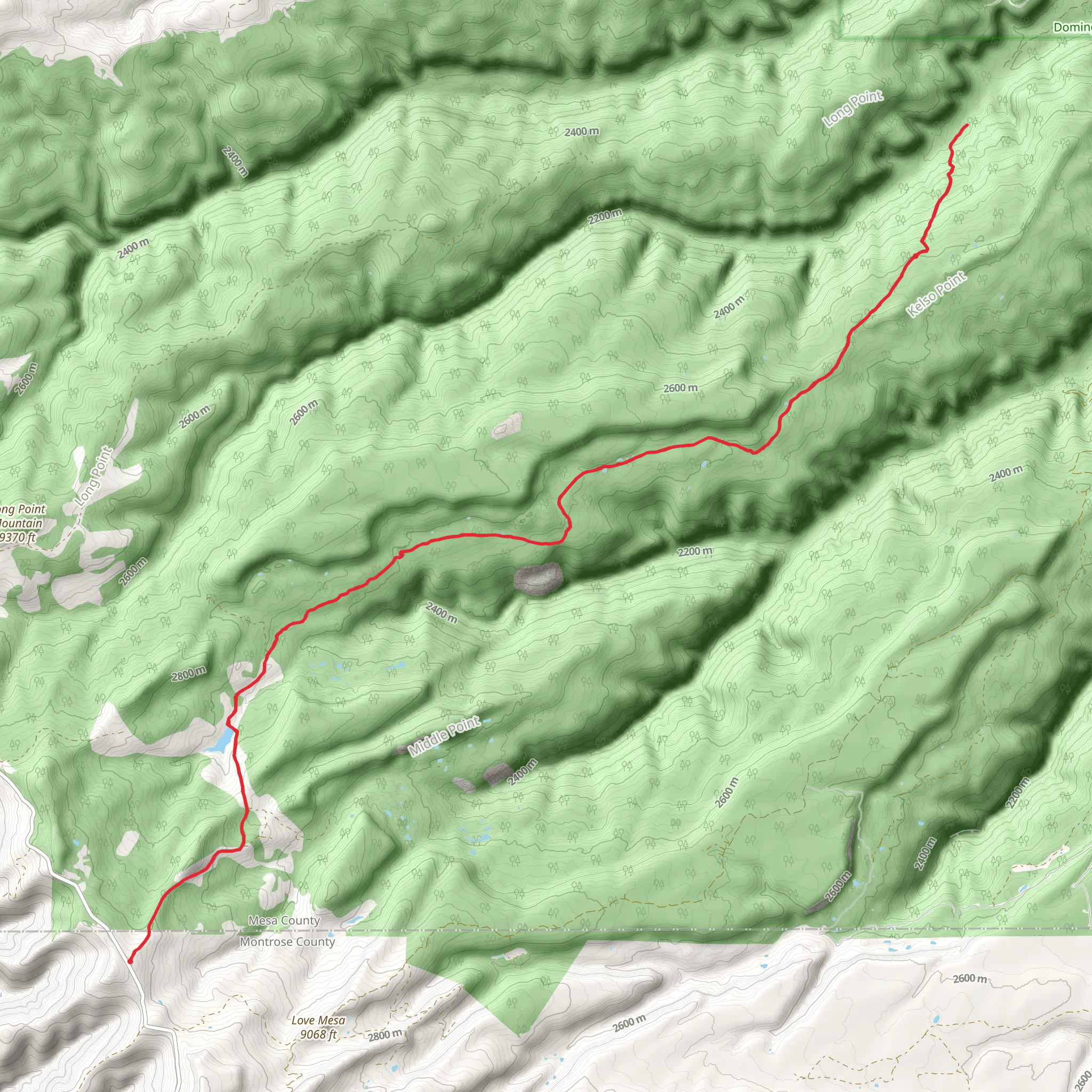 South Bench Trail mobile static map