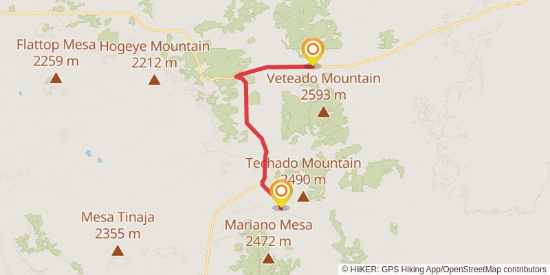 Continental Divide Trail - New Mexico stage 39 Map