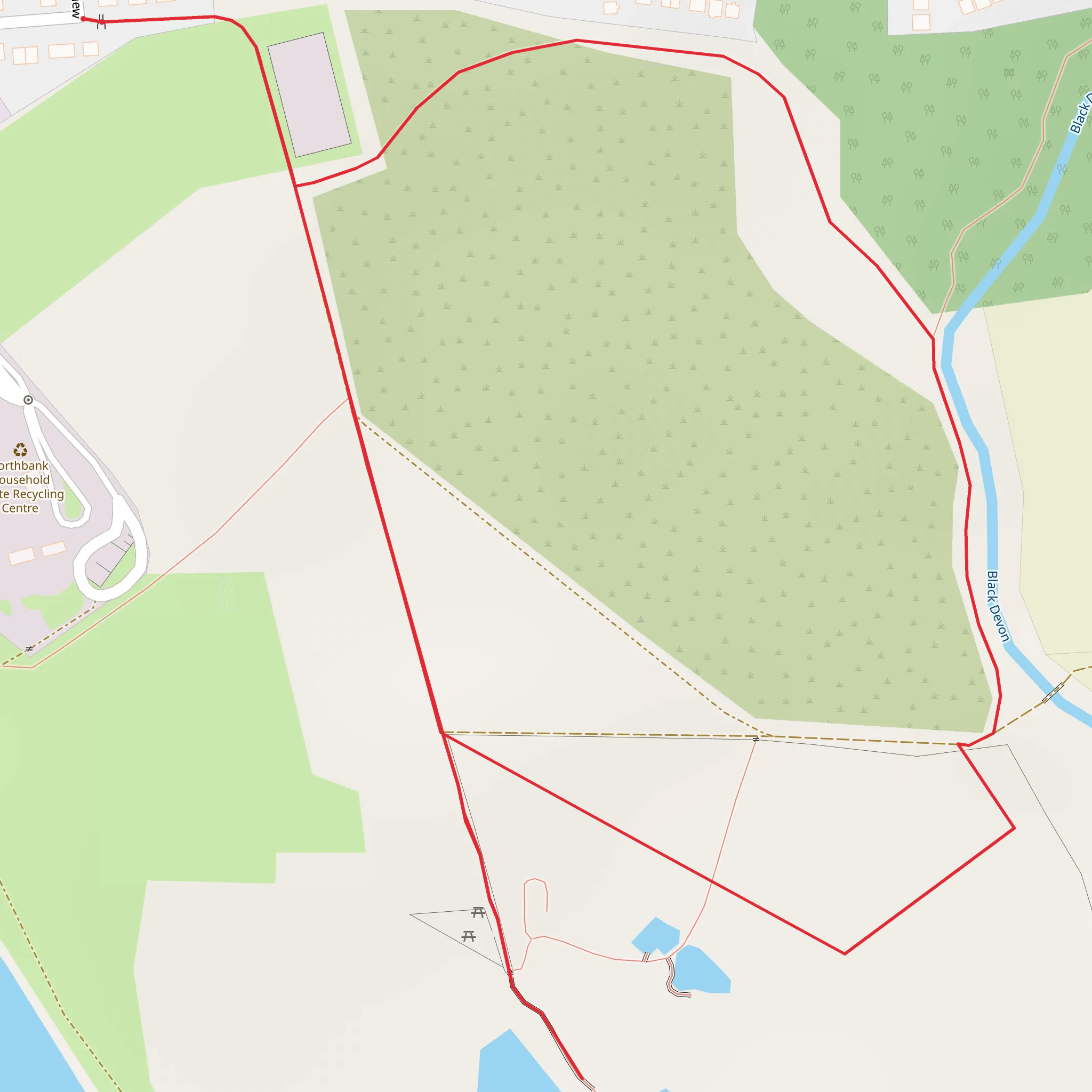 Black Devon Wetlands mobile static map