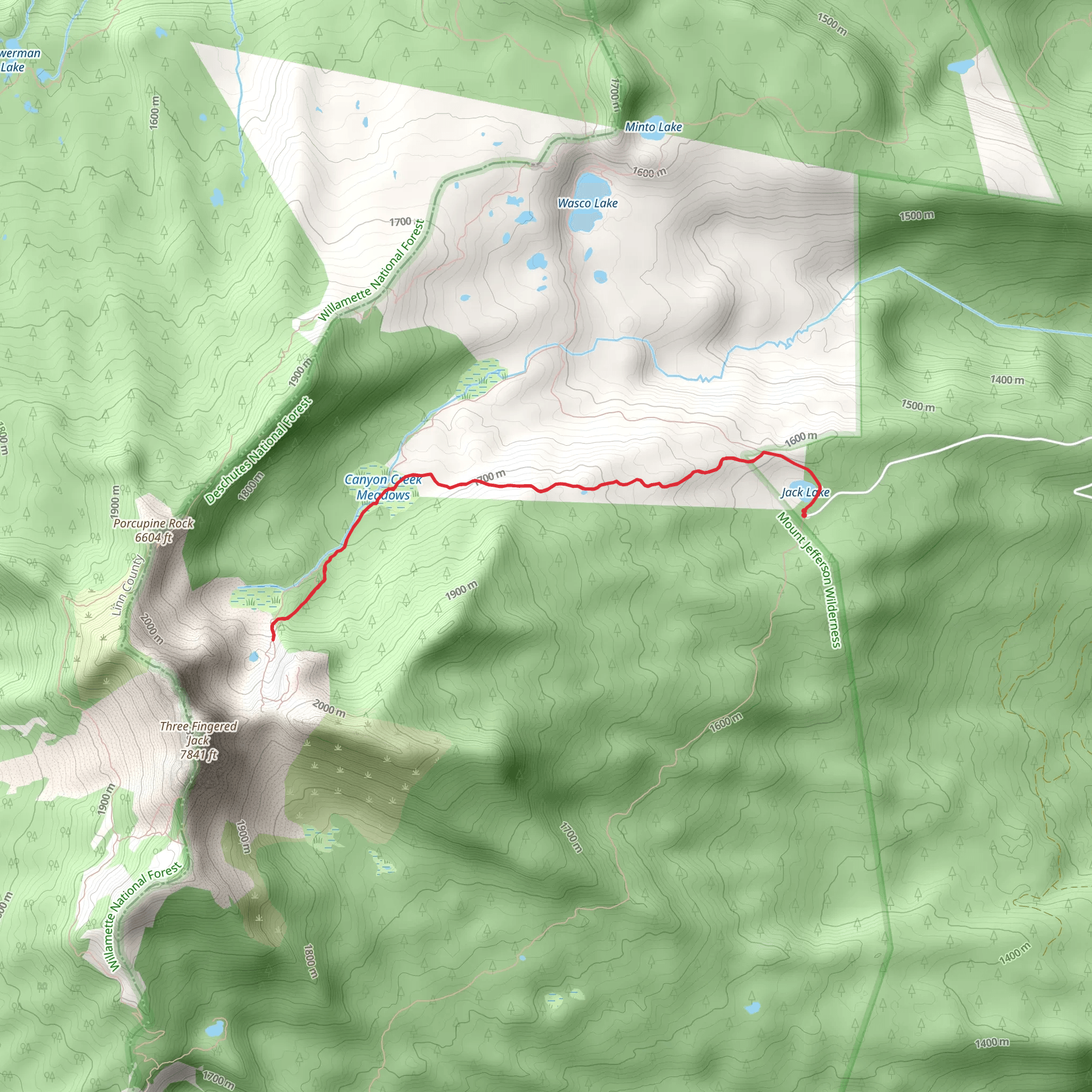 Glacier View via Canyon Creek Meadow Loop Trail mobile static map