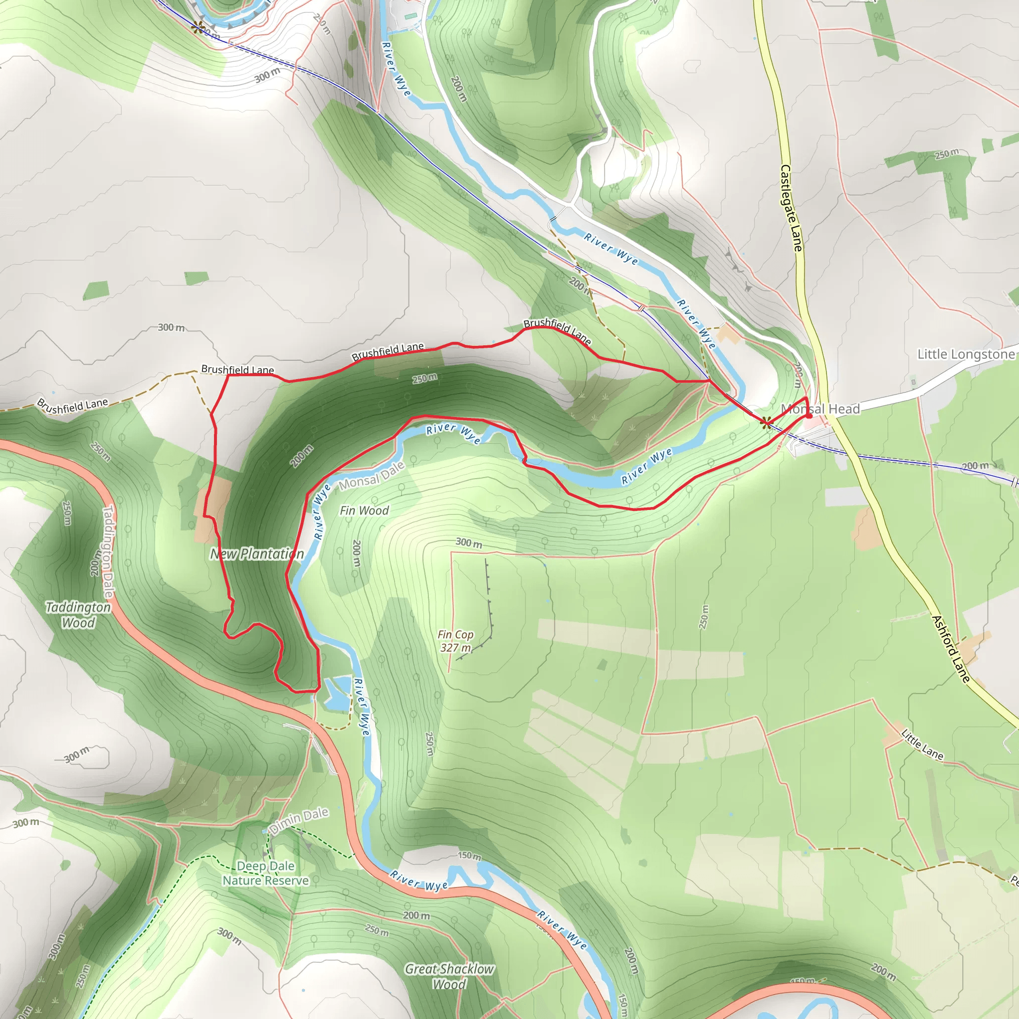 Monsal Dale Loop from Monsal Head mobile static map