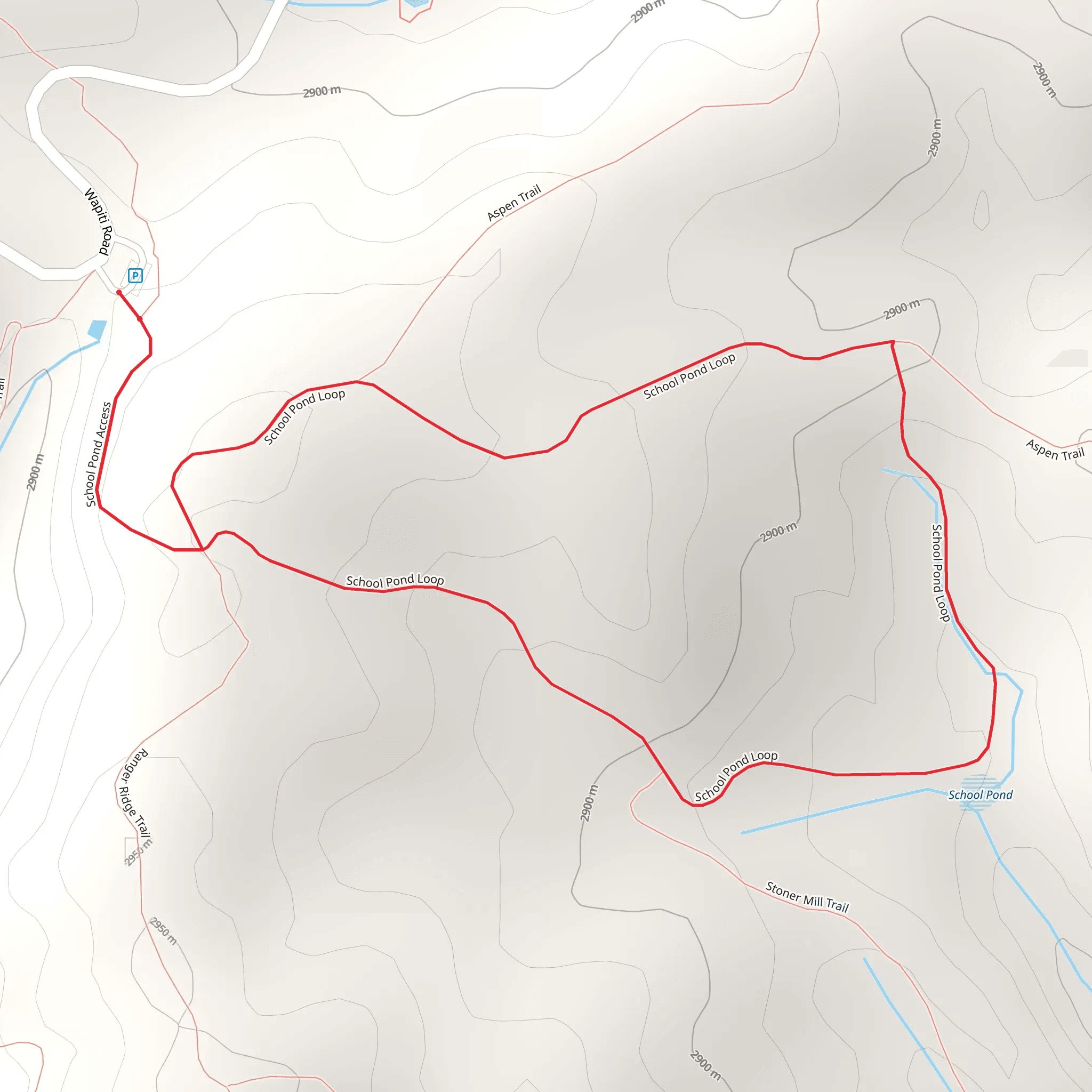 School Pond Loop mobile static map
