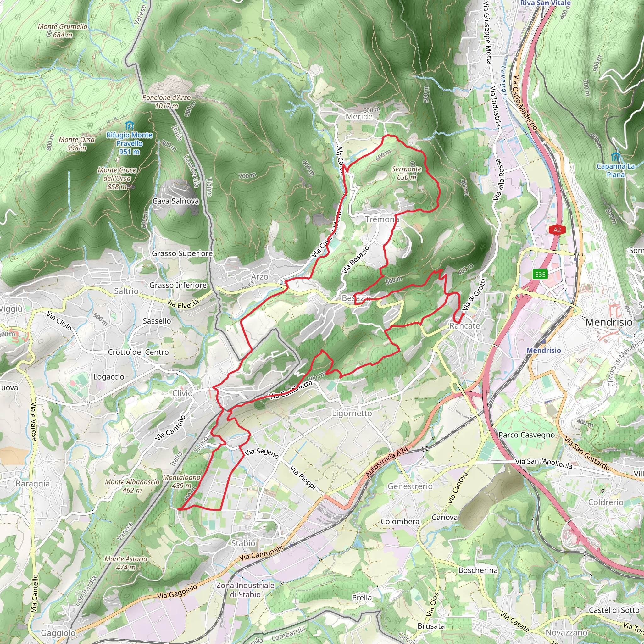Mendrisio Loop mobile static map