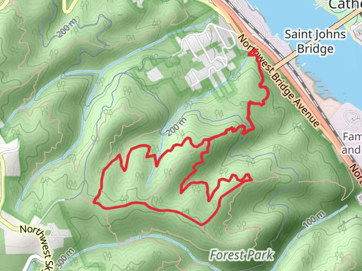 An image depicting the trail Ridge and Wildwood Loop Trail - Wide and its surrounding area.